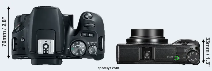 Compare 200D versus GR III top