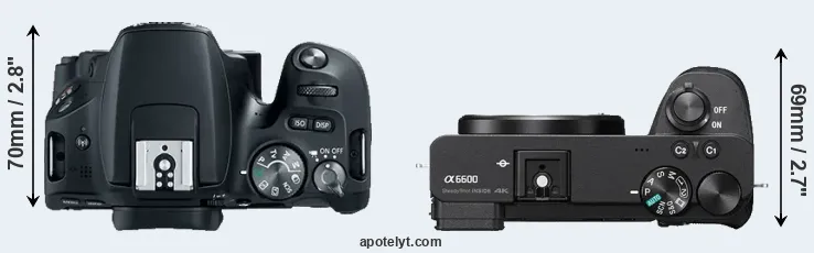 Compare 200D versus A6600 top