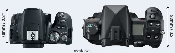Compare 200D versus A850 top