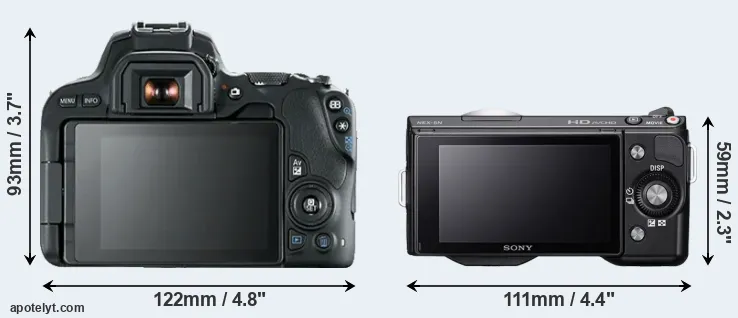Comparison 200D or NEX-5N rear