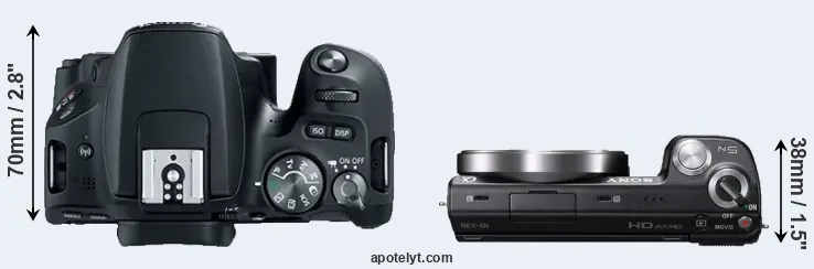 Compare 200D versus NEX-5N top