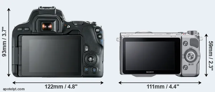 Comparison 200D or NEX-5T rear