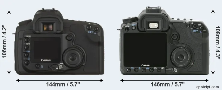 Comparison 20D or 40D rear