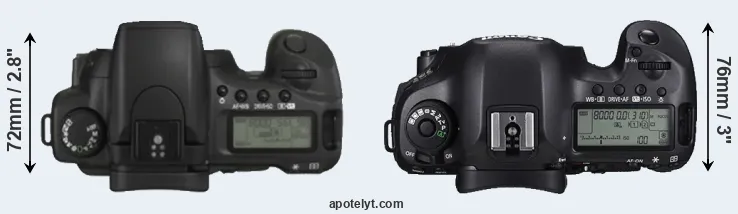 Compare 20D versus 5DS top