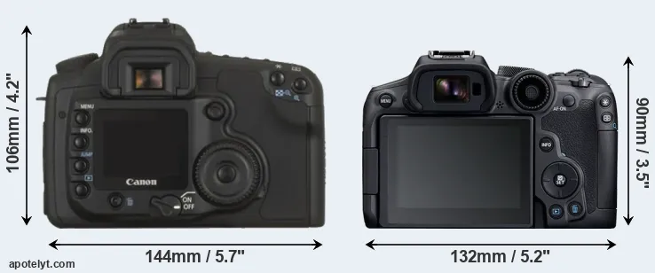 Comparison 20D or R7 rear