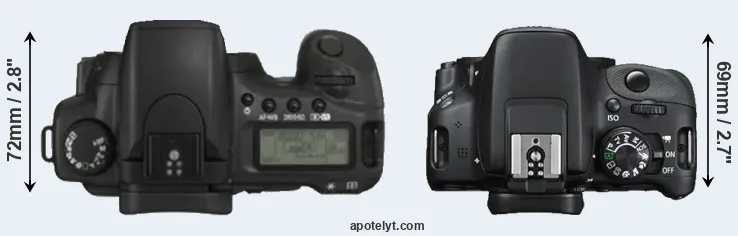 Compare 20D versus SL1 top