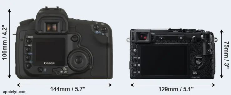 Comparison 20D or X-E2 rear
