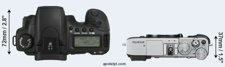 Compare 20D versus X-E2S top