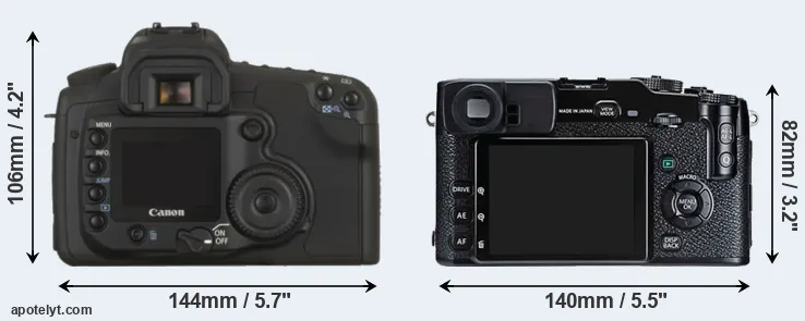 Comparison 20D or X-Pro1 rear