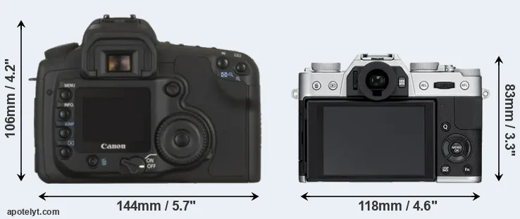 Comparison 20D or X-T10 rear