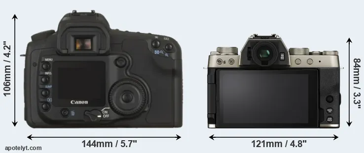 Comparison 20D or X-T200 rear