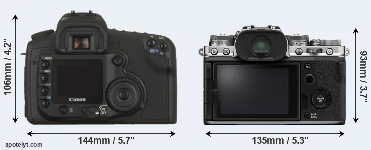 Comparison 20D or X-T4 rear