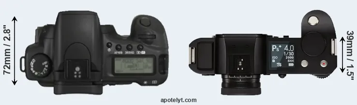Compare 20D versus Leica SL top