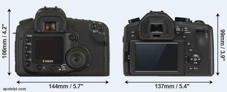 Comparison 20D or V-LUX Typ 114 rear