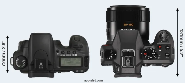 Compare 20D versus V-LUX Typ 114 top