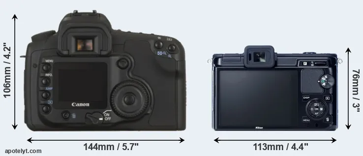 Comparison 20D or V1 rear