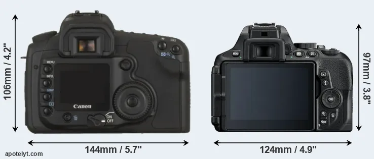 Comparison 20D or D5600 rear