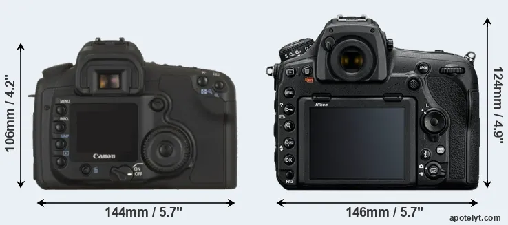 Comparison 20D or D850 rear