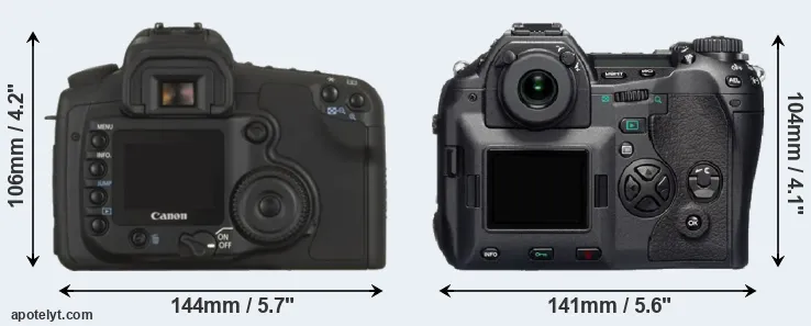 Comparison 20D or E-1 rear