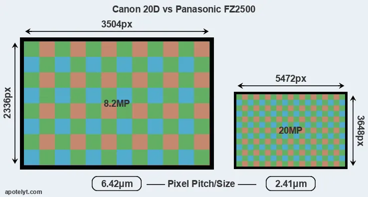 20D versus FZ2500 MP