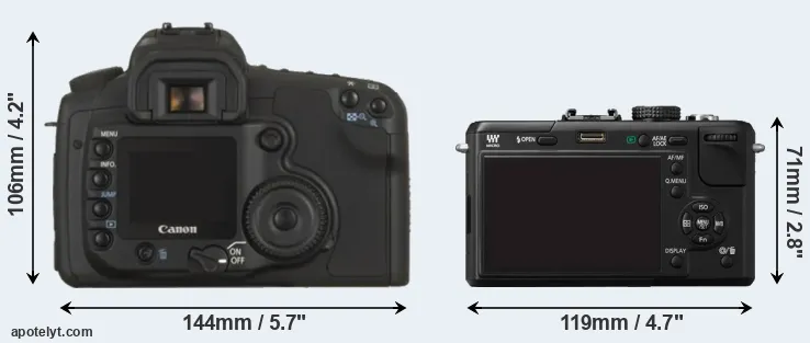 Comparison 20D or GF1 rear