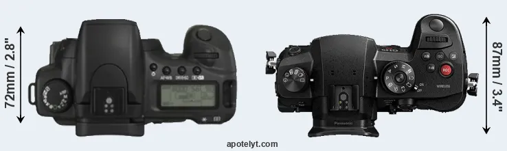 Compare 20D versus GH5s top