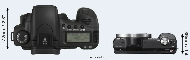 Compare 20D versus A5000 top