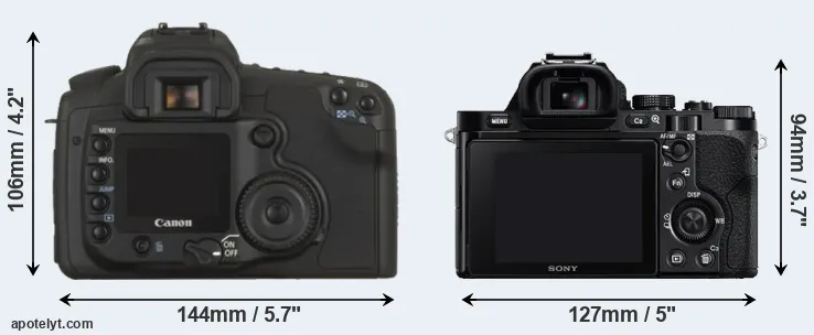 Comparison 20D or A7 rear