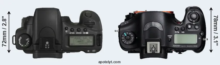 Compare 20D versus A99 top