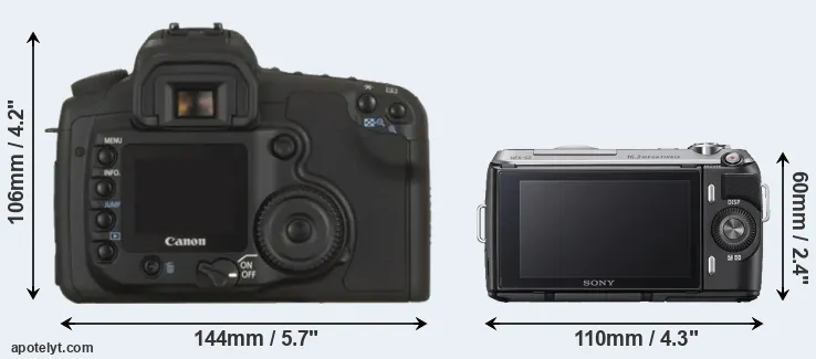 Comparison 20D or NEX-C3 rear