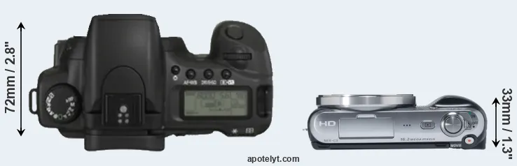 Compare 20D versus NEX-C3 top