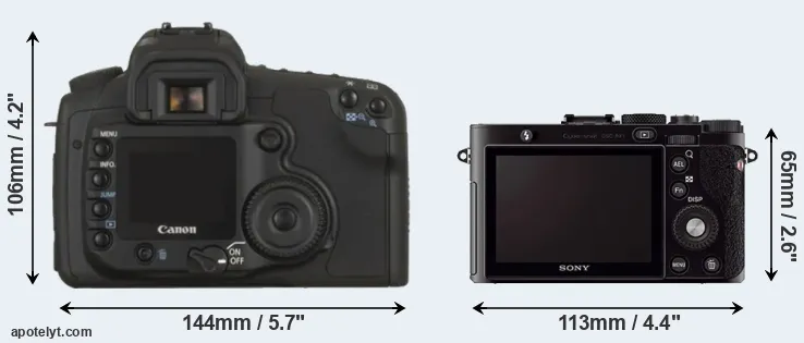 Comparison 20D or RX1 rear
