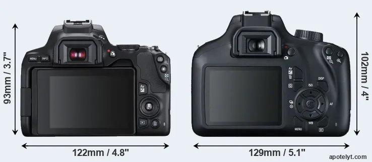 Comparison 250D or 4000D rear