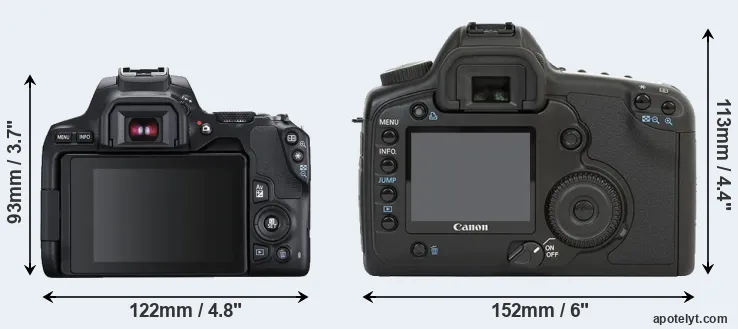Comparison 250D or 5D rear