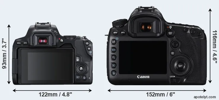 Comparison 250D or 5DS R rear