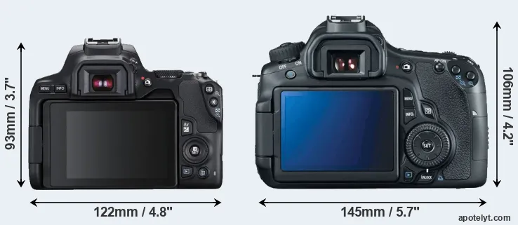 Comparison 250D or 60D rear