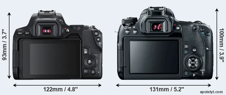 Comparison 250D or 77D rear