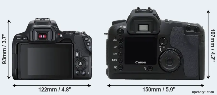 Comparison 250D or D30 rear
