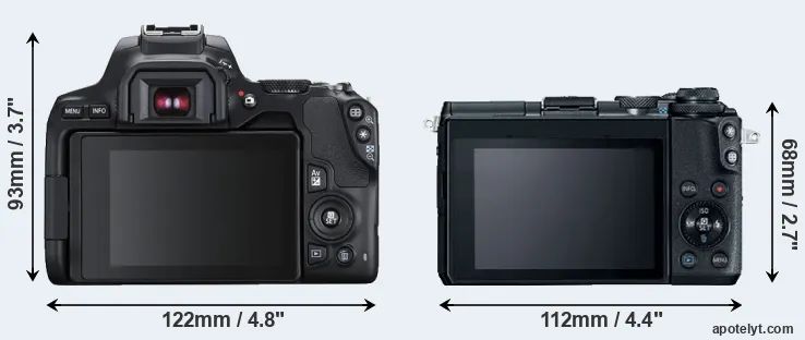 Comparison 250D or M6 rear