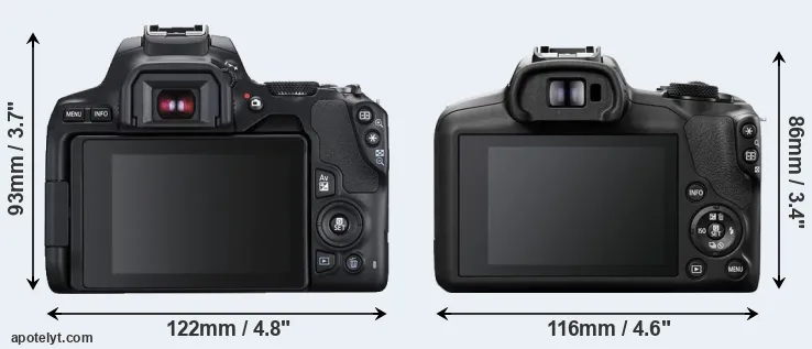 Comparison 250D or R100 rear