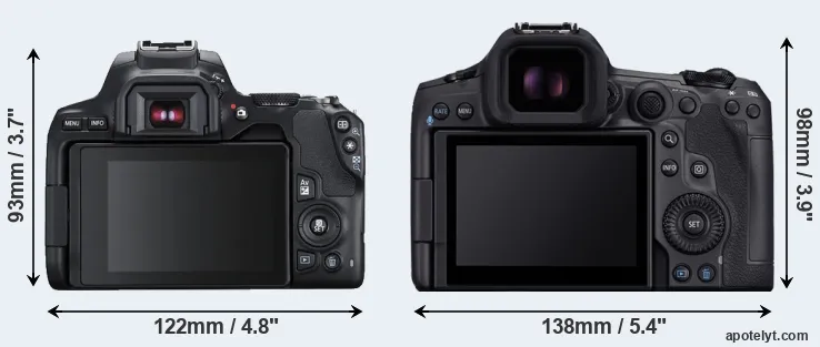 Comparison 250D or R5 Mark II rear