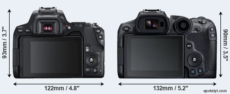 Comparison 250D or R7 rear