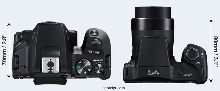 Compare 250D versus SX400 top