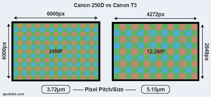250D versus T3 MP