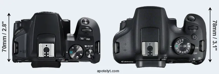 Compare 250D versus T7 top