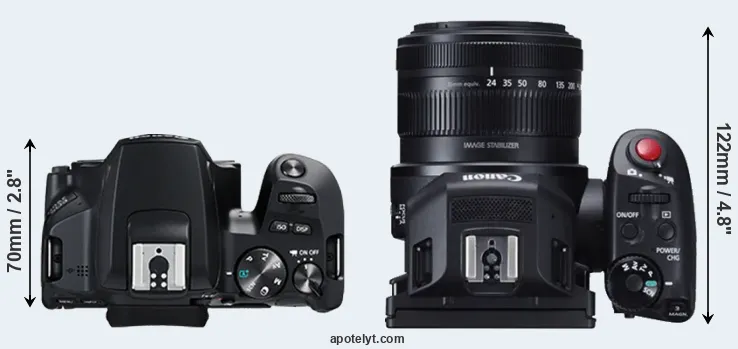 Compare 250D versus XC10 top