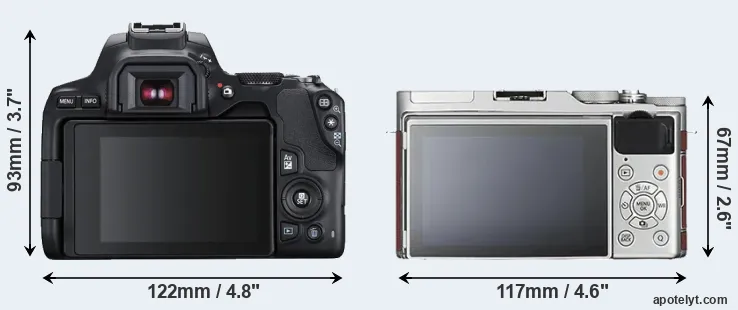 Comparison 250D or X-A3 rear