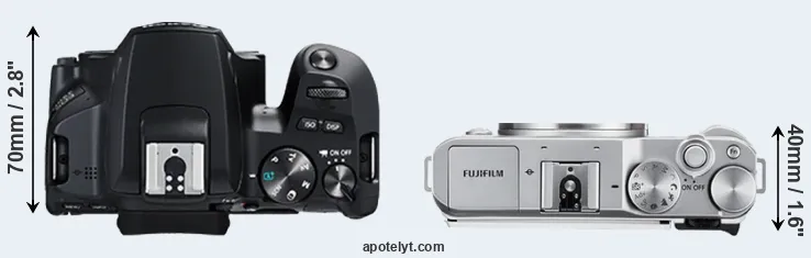Compare 250D versus X-A3 top