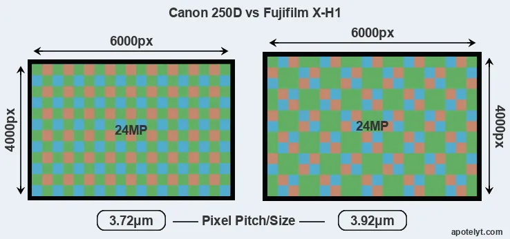 250D versus X-H1 MP