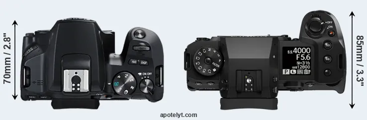 Compare 250D versus X-H2S top